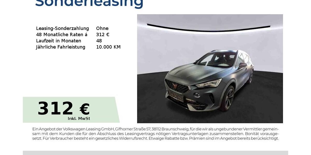 Cupra Formentor 52.184 km 26.440 &euro; Bernburg 06406