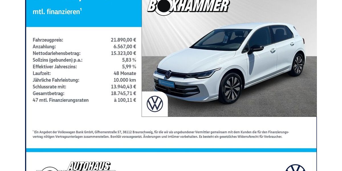 VW Golf 48.142 km 21.890 &euro; Bad Aibling 83043