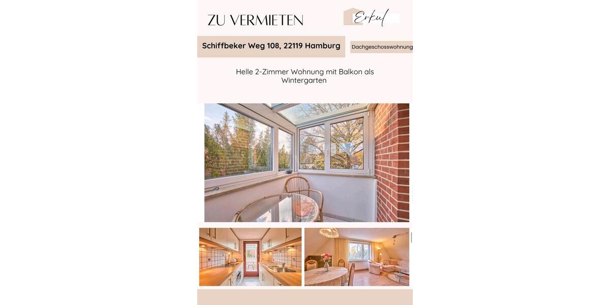 Etagenwohnung Hamburg Billstedt - 2 Zimmer, 5 m&sup2;, 1.200&euro; | Angebot:26031847
