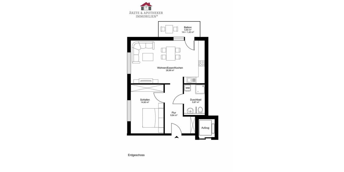 Etagenwohnung Leezen - 2 Zimmer, 60 m&sup2;, 264.900&euro; | Angebot:25939270