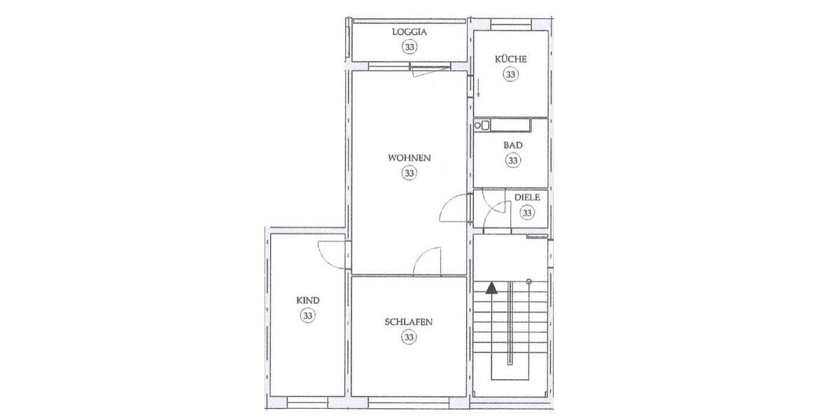 Etagenwohnung Zwickau Mosel - 3 Zimmer, 57 m&sup2;, 50.000&euro; | Angebot:25780741