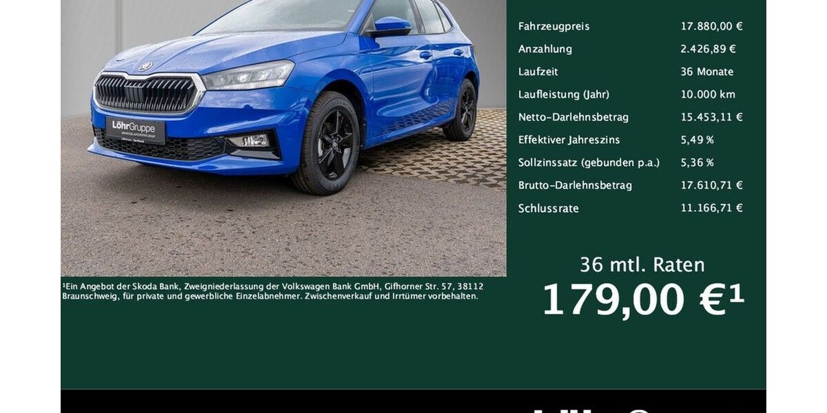 Skoda Fabia 3.903 km 17.380 &euro; Trier 54292