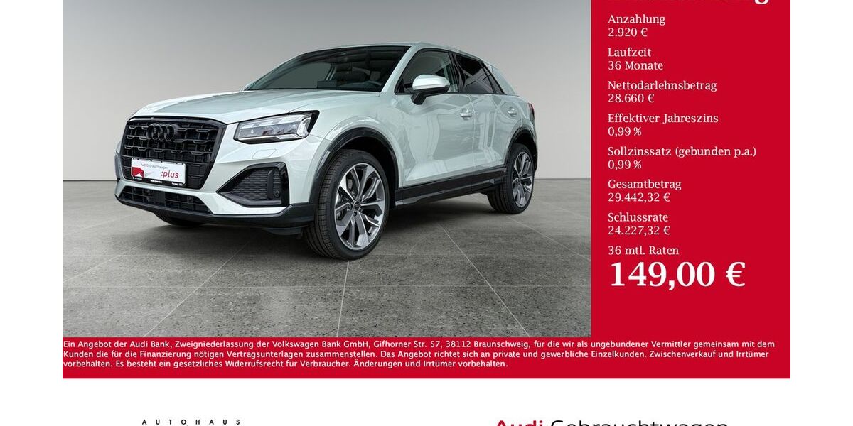 Audi Q2 2.485 km 31.580 &euro; Pronsfeld 54597