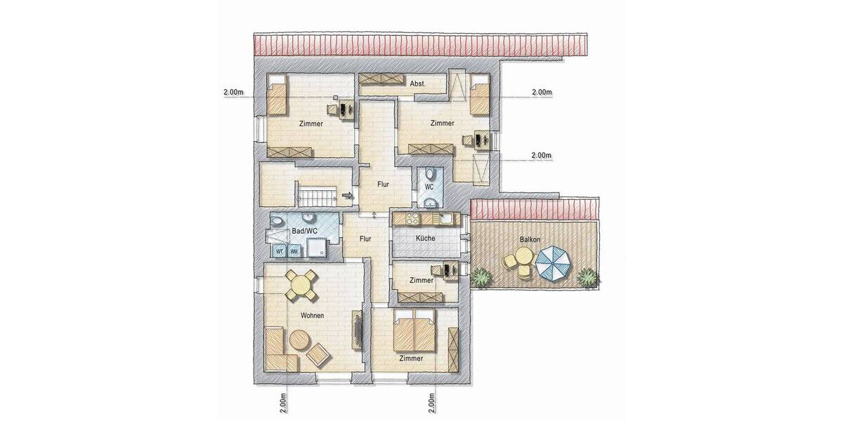 Etagenwohnung Celle / Westercelle Westercelle - 4 Zimmer, 98 m&sup2;, 835&euro; | Angebot:26930076