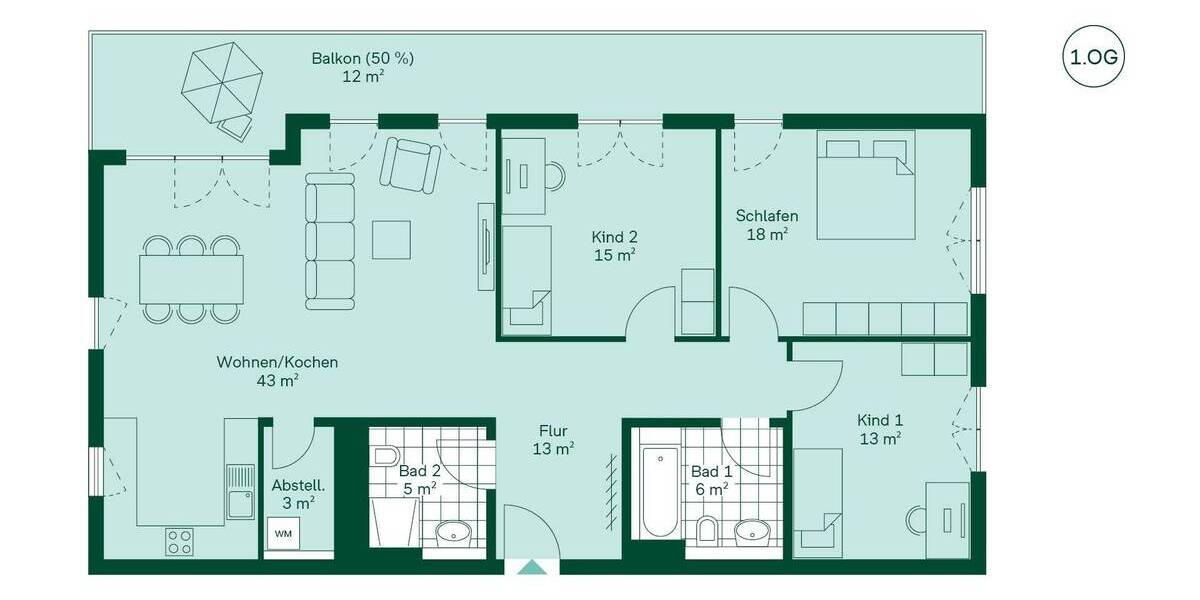 Etagenwohnung Bensheim - 4 Zimmer, 128 m&sup2;, 719.900&euro; | Angebot:25957896