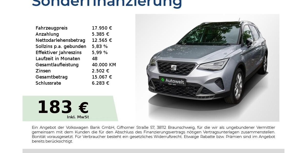 Seat Arona 19.150 km 17.950 &euro; Nürnberg 90431