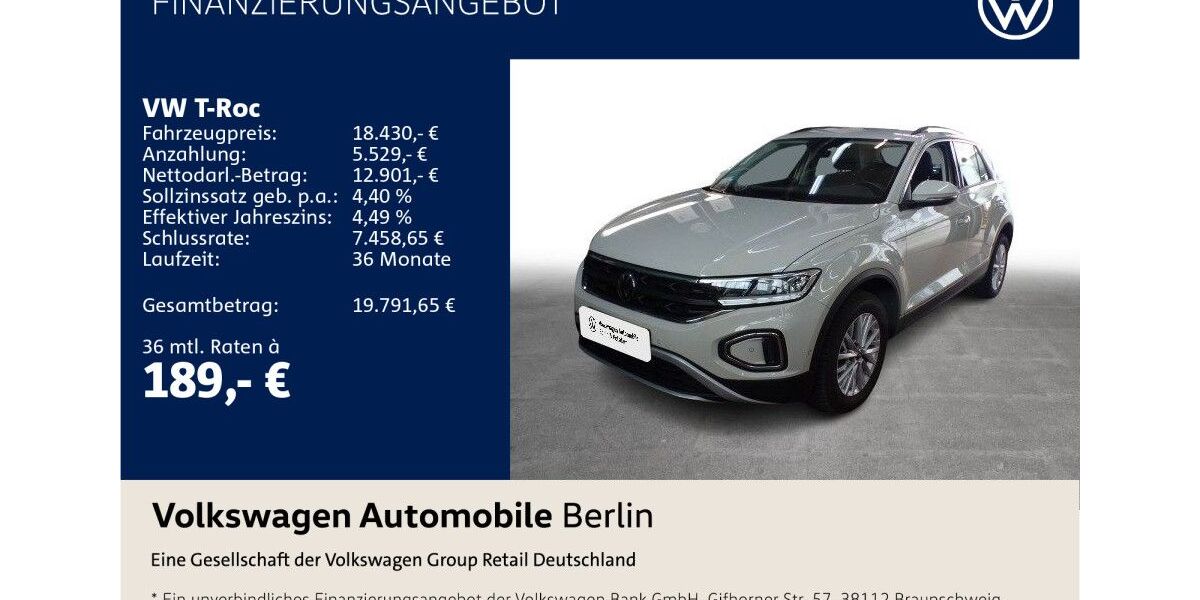 VW T-Roc 39.279 km 18.430 &euro; Berlin 10587
