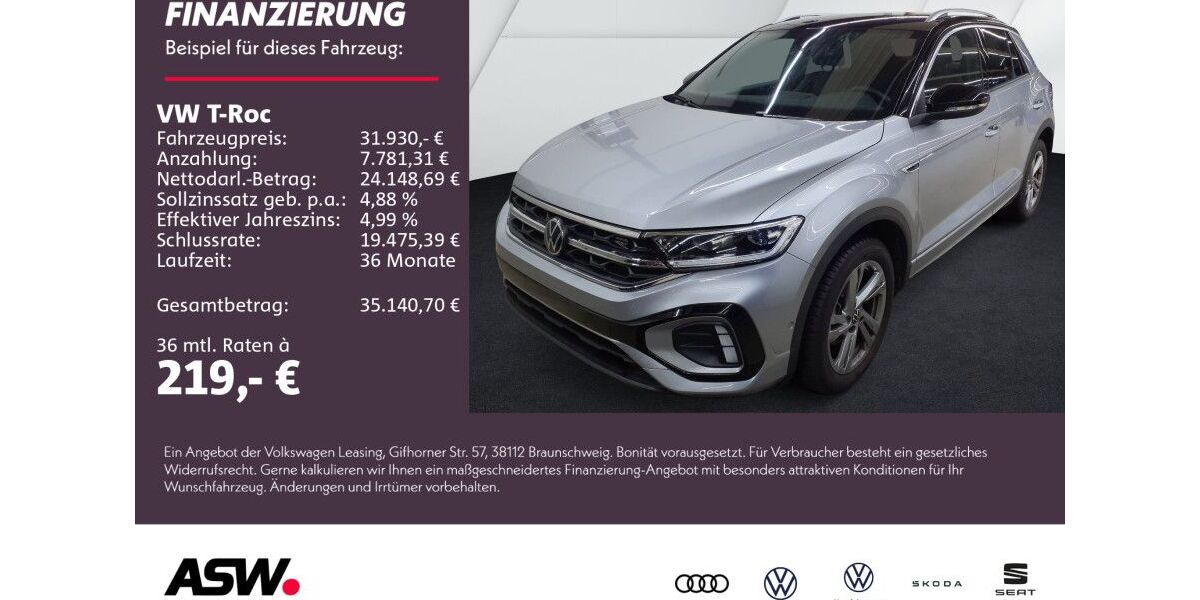 VW T-Roc 8.900 km 31.930 &euro; Weinsberg 74189