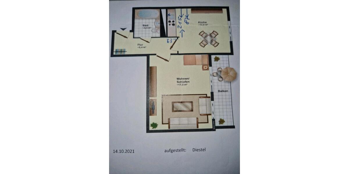 Etagenwohnung Vetschau/Spreewald Spreewald - 1 Zimmer, 41 m&sup2;, 415&euro; | Angebot:24785059