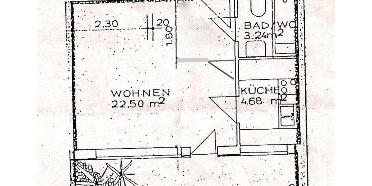 Hochparterre Augsburg Bergheim - 1 Zimmer, 35 m&sup2;, 185.000&euro; | Angebot:24950011