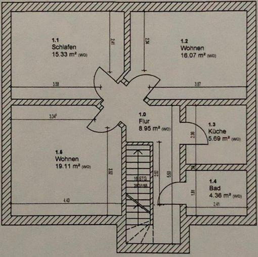 Etagenwohnung Zeuthen - 3 Zimmer, 70 m&sup2;, 1.200&euro; | Angebot:26113592