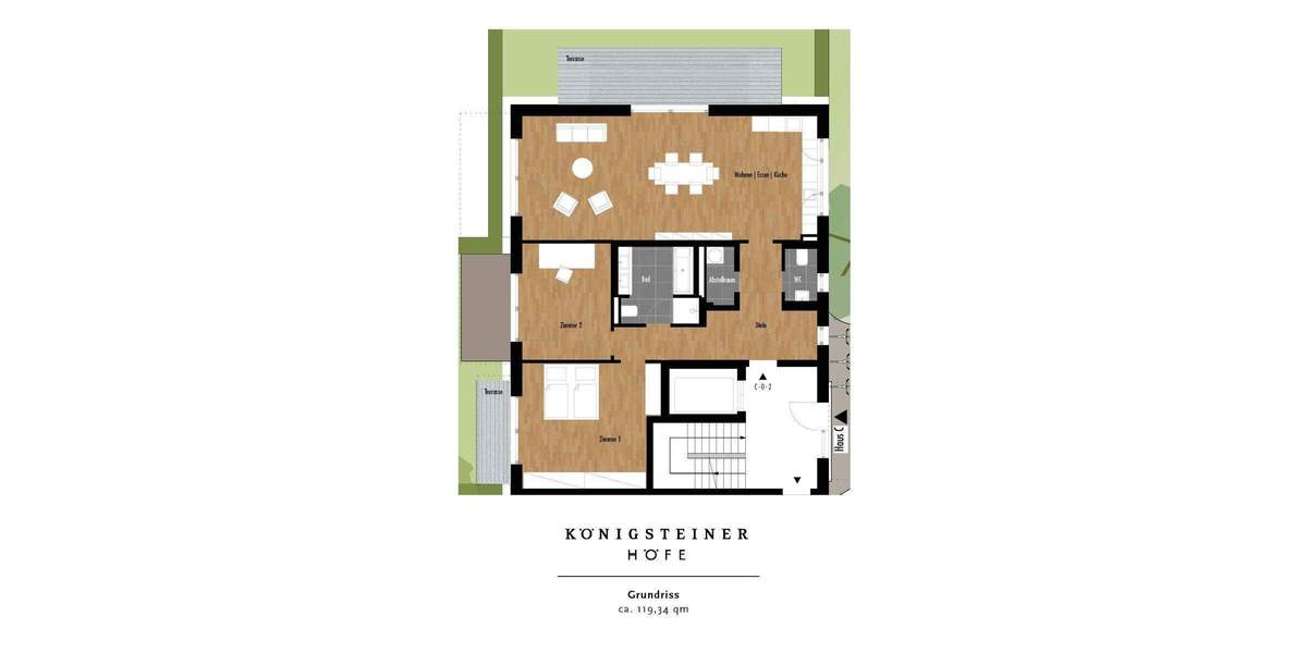 Etagenwohnung Königstein - 3 Zimmer, 119 m&sup2;, 2.120&euro; | Angebot:25250283