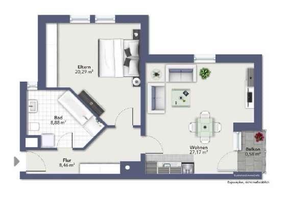 Etagenwohnung Dillingen an der Donau - 2 Zimmer, 65 m&sup2;, 261.900&euro; | Angebot:26124079