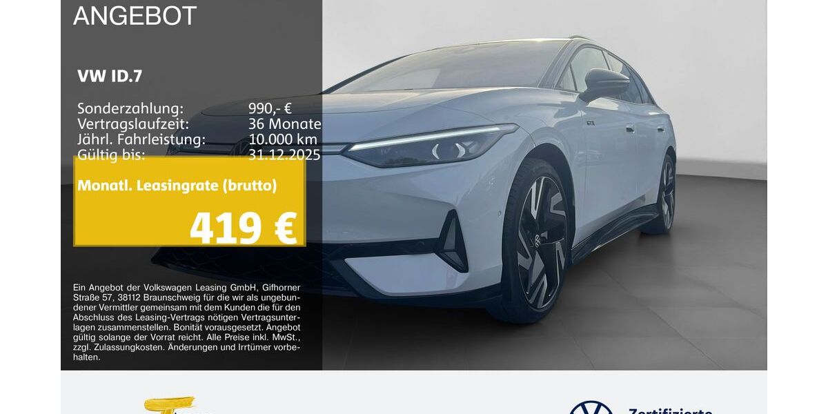 VW ID.7 8.426 km 50.710 € Duisburg 47059