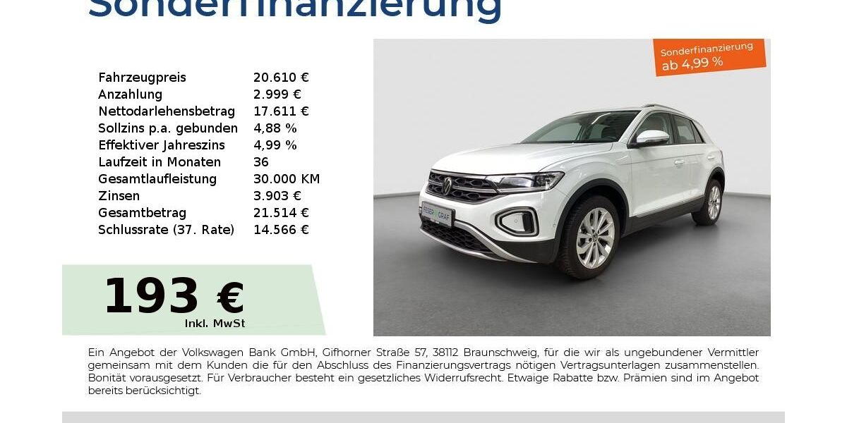 VW T-Roc 42.896 km 20.190 &euro; Fürth 90763