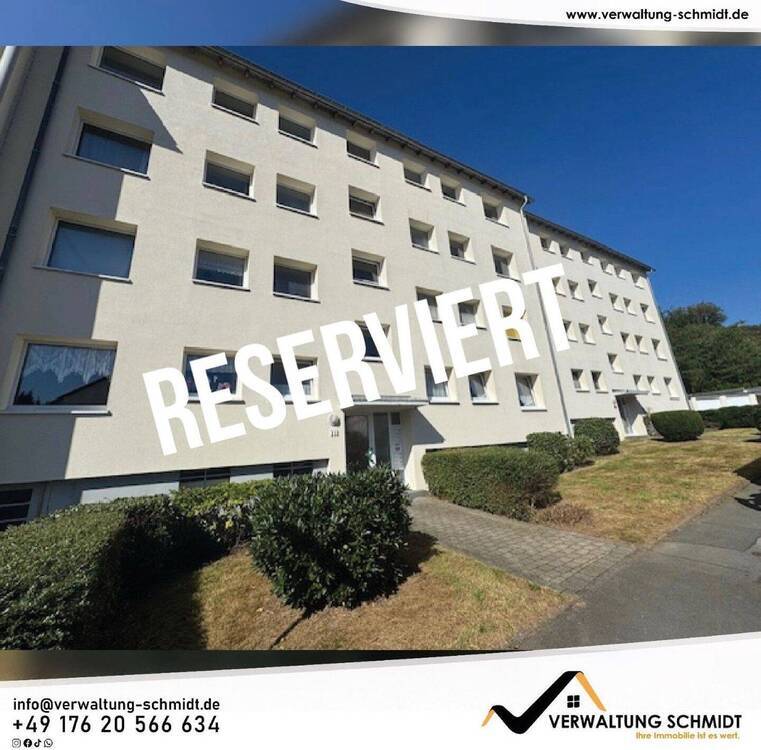RESERVIERT! Renovierte und gepflegte 3-Zimmer Mietwohnung mit Balkon in Plettenberg