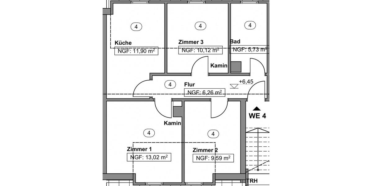 Dachgeschoßwohnung Kaiserslautern Betzenberg - 3 Zimmer, 59 m&sup2;, 750&euro; | Angebot:25422554