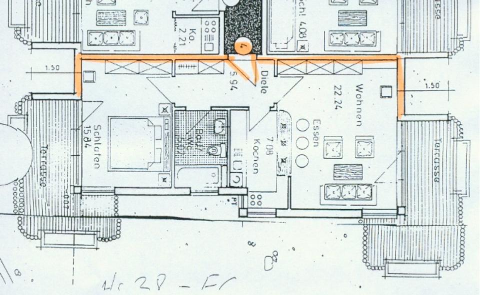 Erdgeschoßwohnung Würzburg Lindleinsmühle - 2 Zimmer, 62 m&sup2;, 275.000&euro; | Angebot:26341842