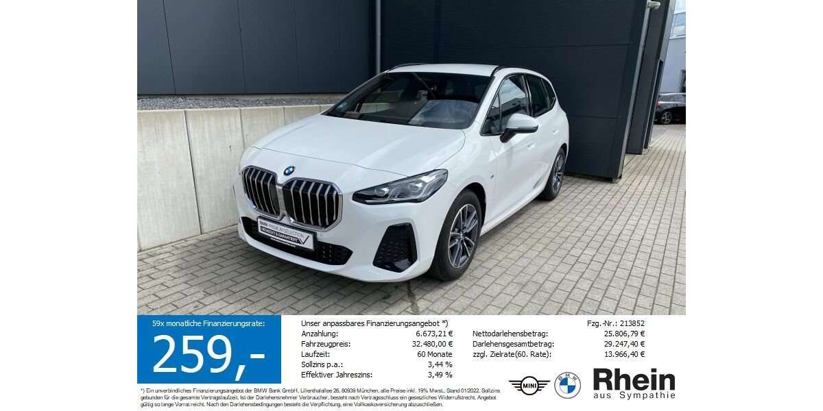 BMW 220 15.350 km 31.840 &euro; Buchen 74722