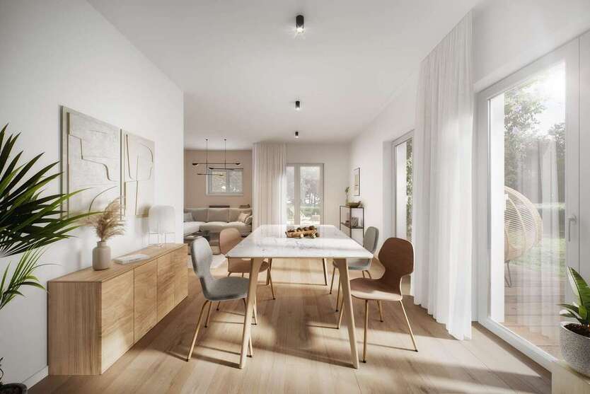 KfW 55 - Doppelhaus in grüner Umgebung mit altem Baumbestand in Leipzig-Stahmeln 5.5 zimmer