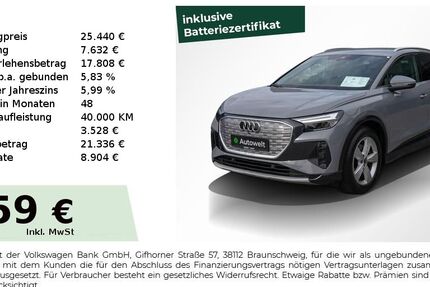 Audi Q4 e-tron 119.850 km 23.940 &euro; Nürnberg 90431