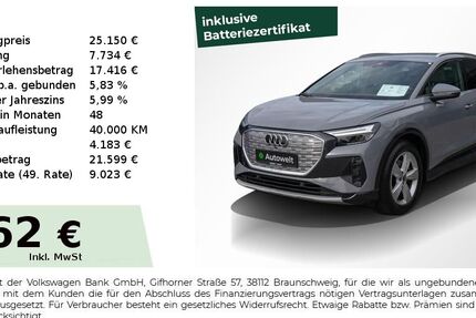 Audi Q4 e-tron 119.850 km 25.150 &euro; Nürnberg 90431