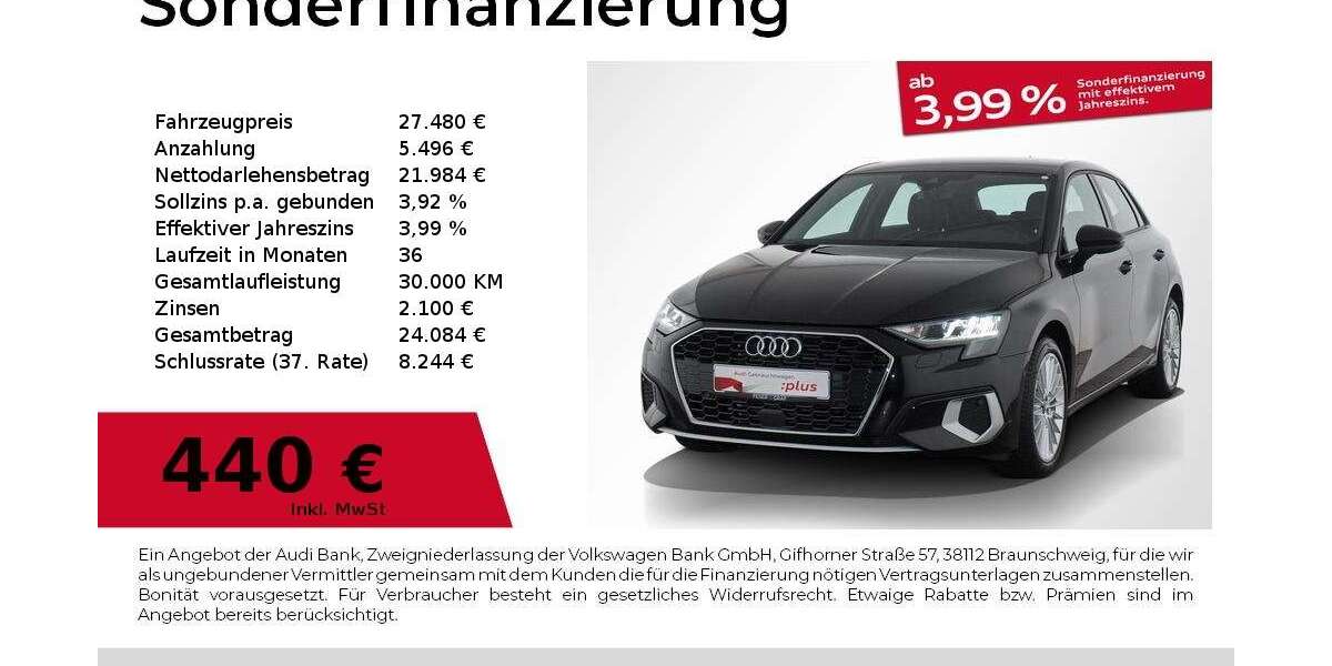 Audi A3 13.500 km 27.480 &euro; Nürnberg 90441