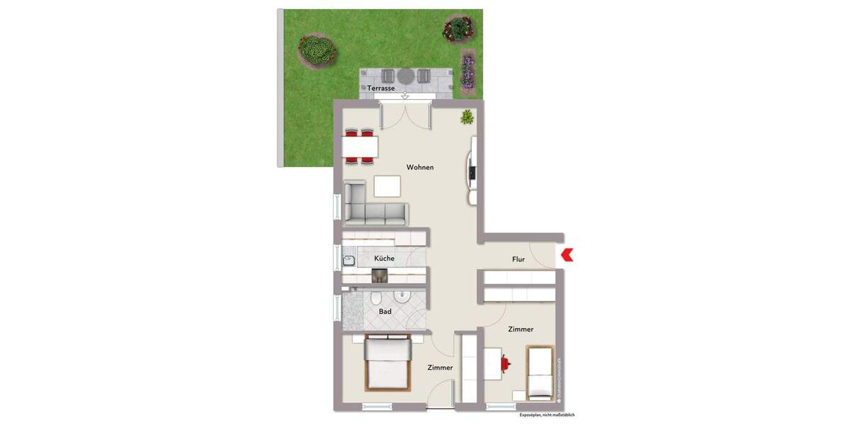 Etagenwohnung Achern - 3 Zimmer, 70 m&sup2;, 250.000&euro; | Angebot:25778885