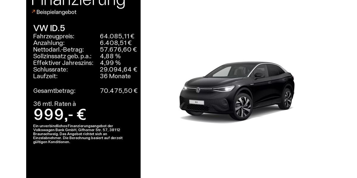 VW ID.5 34.301 km 33.990 &euro; Bad Camberg 65520