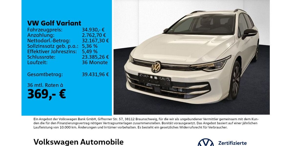 VW Golf 12.200 km 34.930 &euro; Leipzig 04178