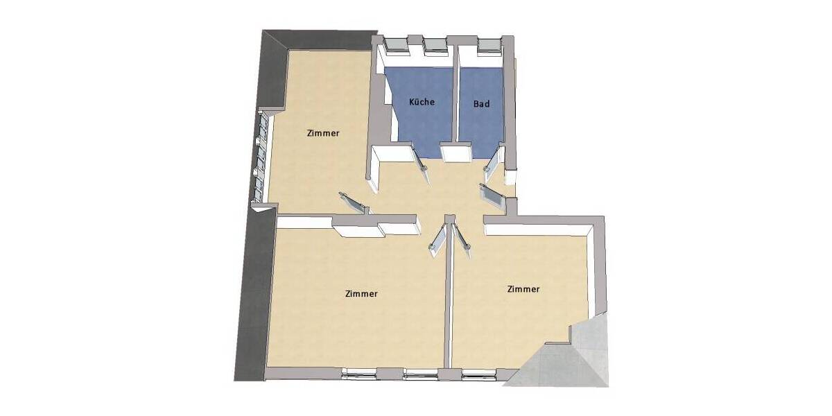 Etagenwohnung Hennigsdorf - 3 Zimmer, 61 m&sup2;, 219.000&euro; | Angebot:26343462