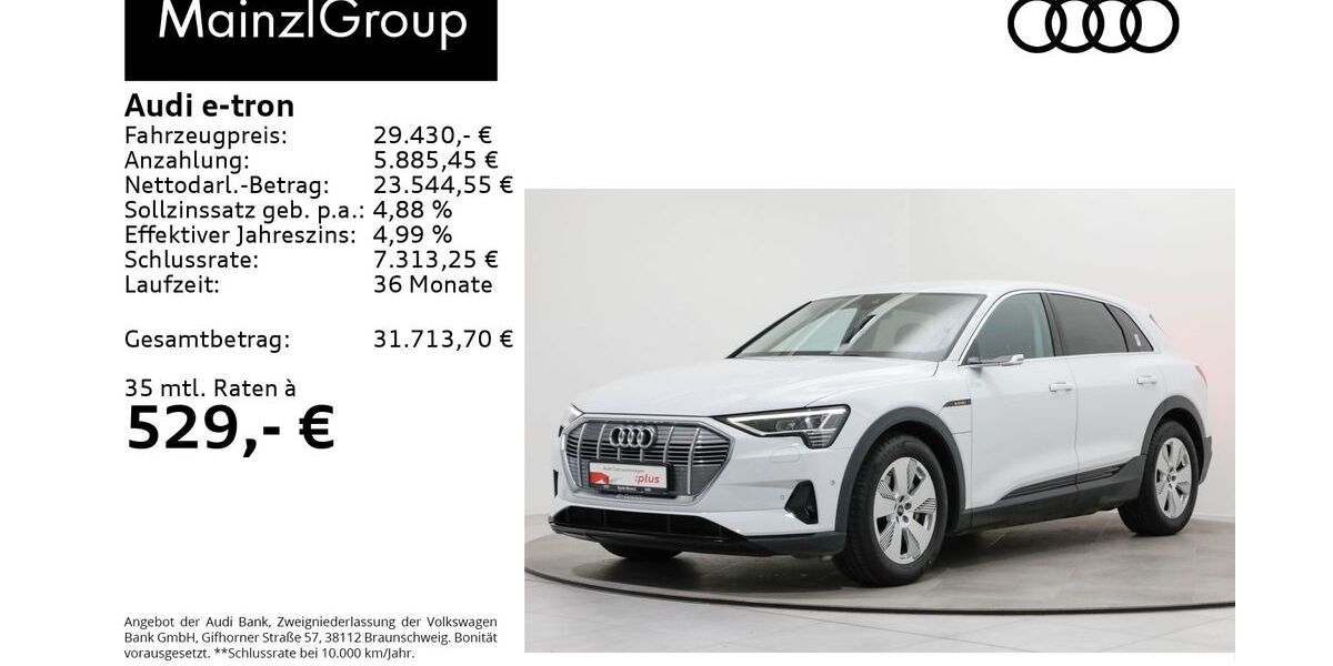 Audi e-tron 29.300 km 28.930 &euro; Feldkirchen/Westerham 83620
