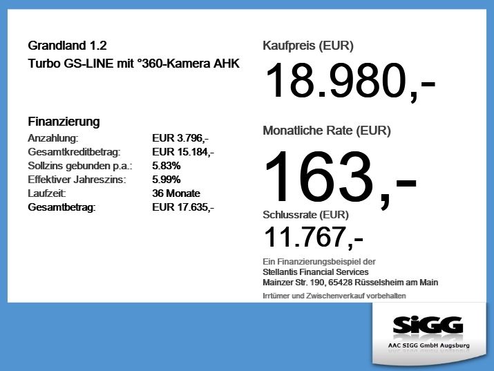 Opel Grandland (X) 40.048 km 18.480 &euro; Augsburg 86179