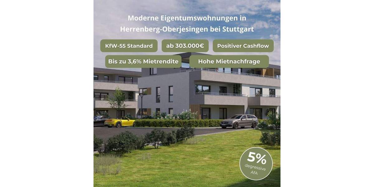 Etagenwohnung Herrenberg Oberjesingen - 3 Zimmer, 86 m&sup2;, 485.000&euro; | Angebot:26642321