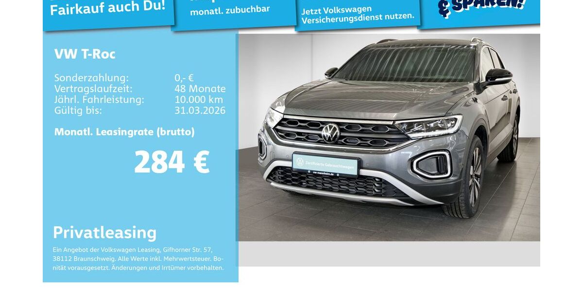 VW T-Roc 23.000 km 28.115 &euro; Mannheim 68309