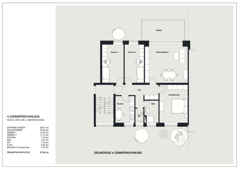 Kernsanierte 4-Zimmer-Wohnung in Singen-Nordstadt
