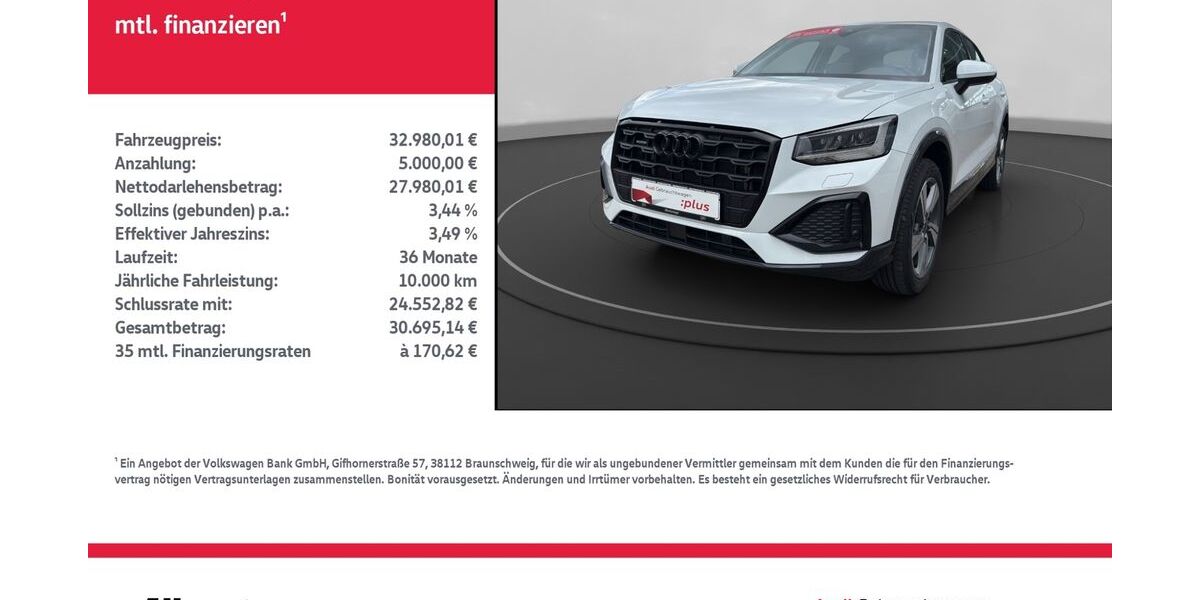 Audi Q2 20.909 km 32.980 &euro; Nordhausen 99734