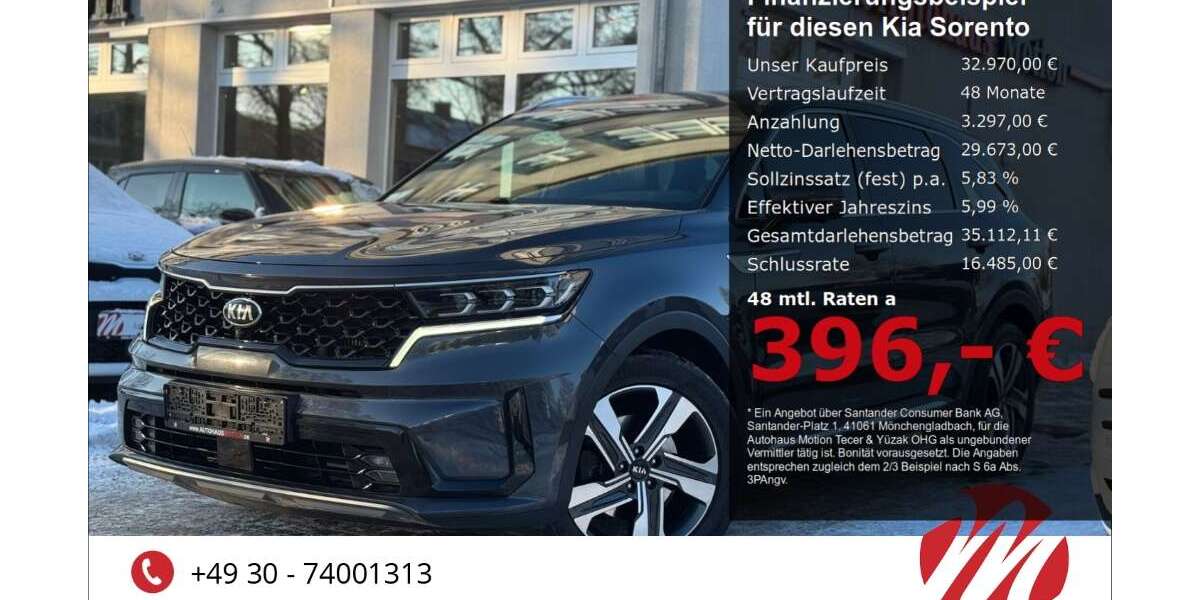 Kia Sorento 108.000 km 32.970 &euro; Berlin 12305