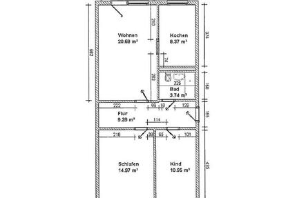 3-Zimmer-Wohnung mit BALKON im Dachgeschoss zu vermieten!