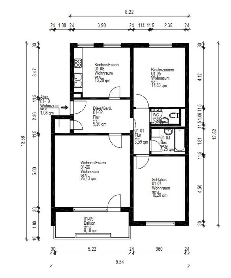 3-Zimmer-Wohnung für Freiberufler ab November 2025