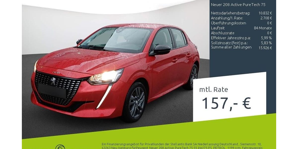 Peugeot 208 25.009 km 13.540 &euro; Borken 46325