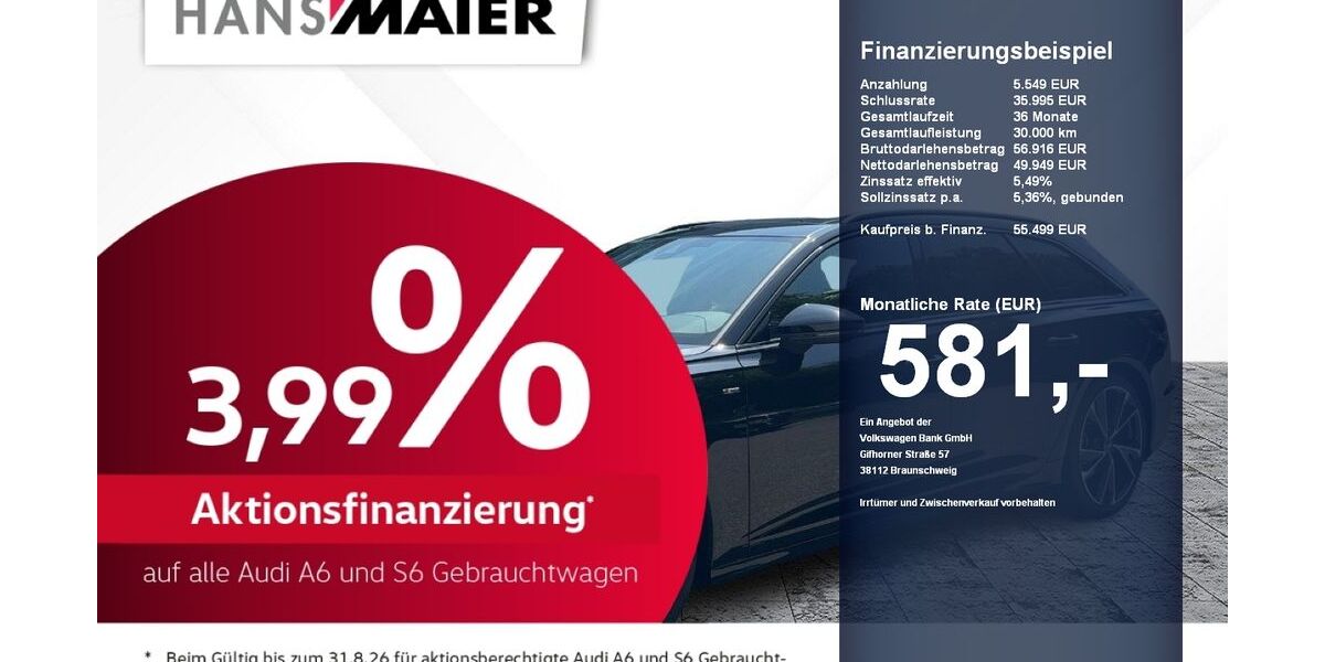 Audi A6 3.600 km 54.999 &euro; Erding 85435