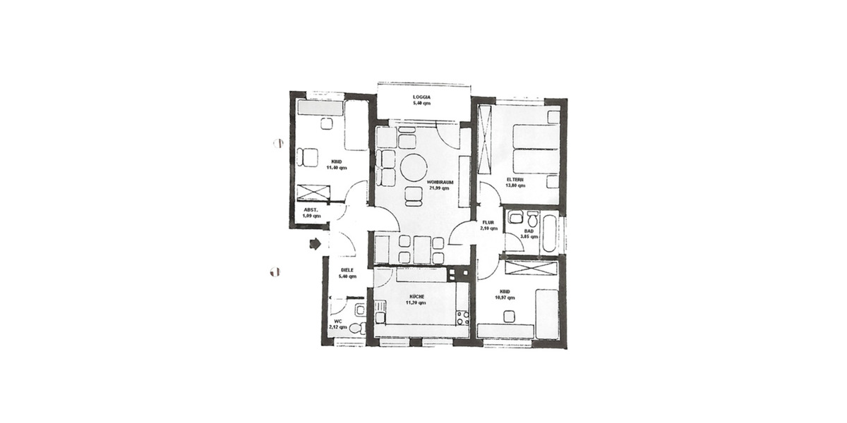 4-Zimmer-Eigentumswohnung | 88,92 m² zimmer
