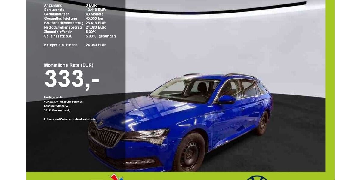 Skoda Superb 43.093 km 24.330 &euro; Mainburg 84048