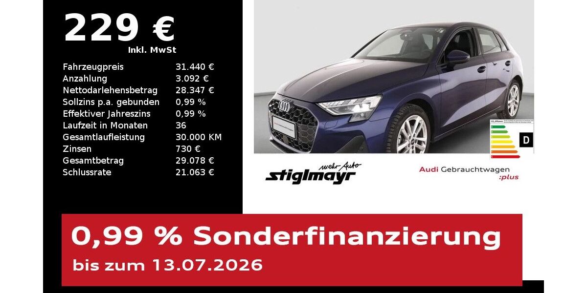 Audi A3 27.104 km 31.440 &euro; Pfaffenhofen 85276