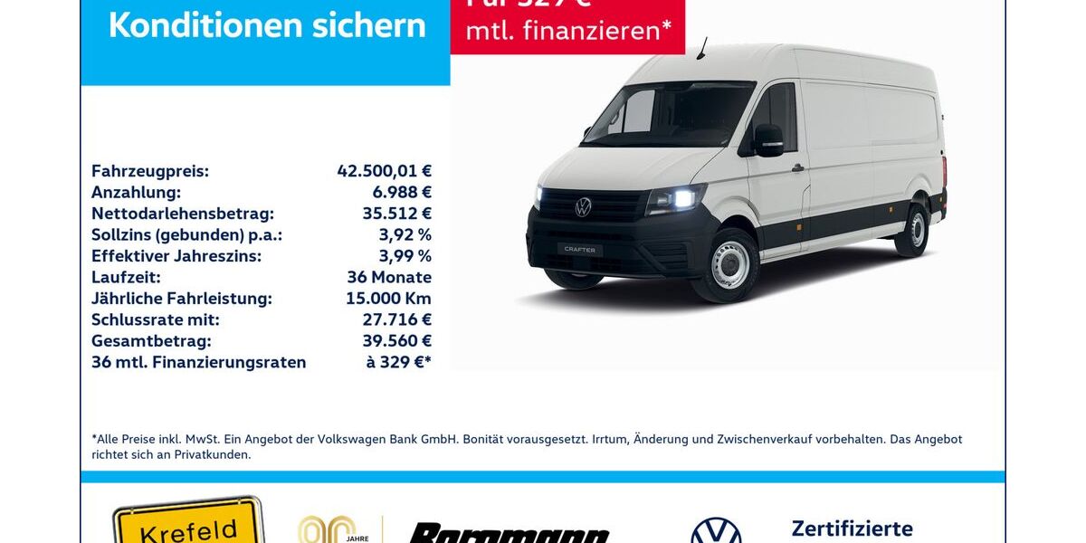 VW Crafter 37.238 km 41.900 &euro; Krefeld 47803