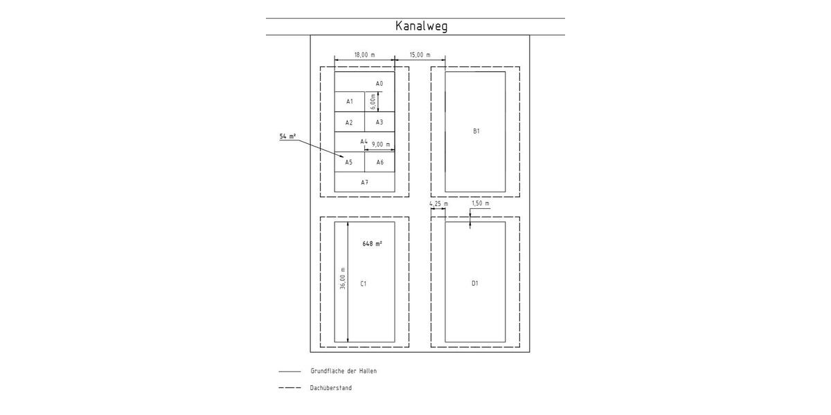 LagerhalleGewerbehalleMiethalle(648m², 2x324m²) zimmer