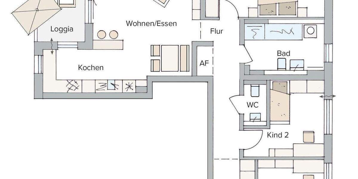 Etagenwohnung Nürnberg Spitalhof - 3 Zimmer, 677.814&euro; | Angebot:25567246