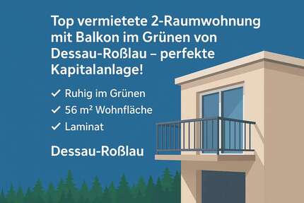 Wohnung Dessau-Roßlau Roßlau - 2 Zimmer, 57 m&sup2;, 38.900&euro; | Angebot:25809406
