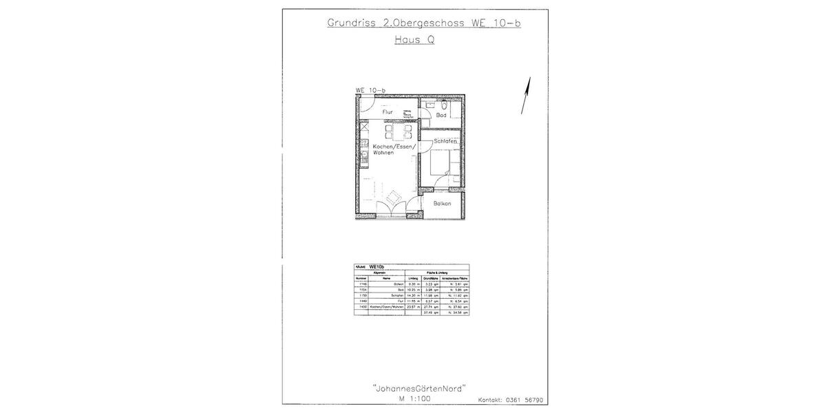 Etagenwohnung Erfurt Johannesplatz - 2 Zimmer, 55 m&sup2;, 645&euro; | Angebot:26383687